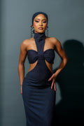 Aurora gown - Pinstripe